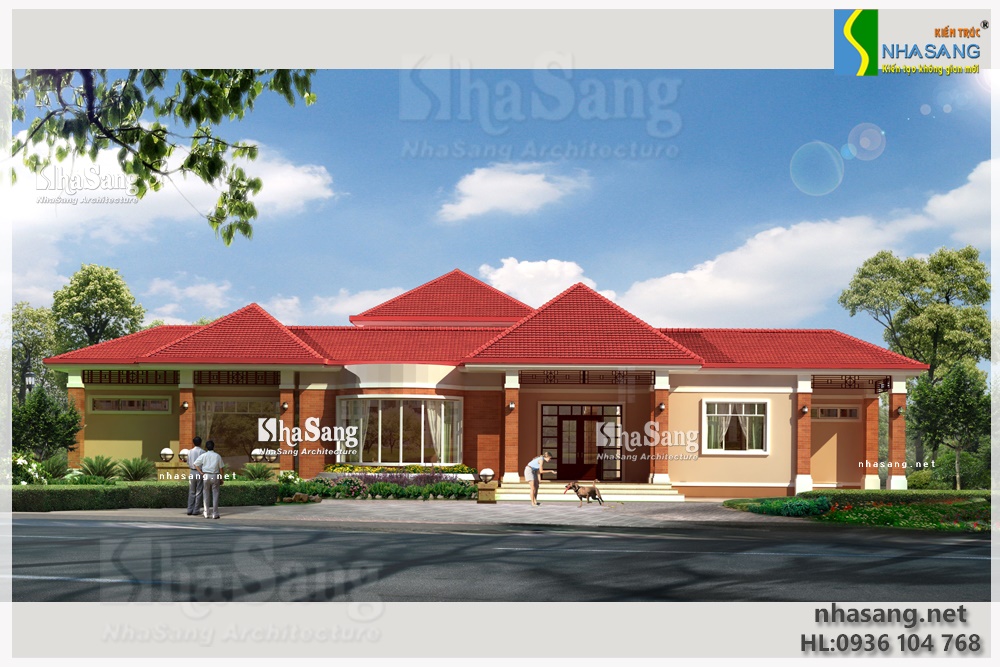 mẫu thiết kế biệt thự nhà vườn 2 tầng